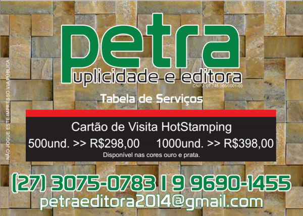 CARTÃO DE VISITA HOTSTAMPING - OURO\PRATA